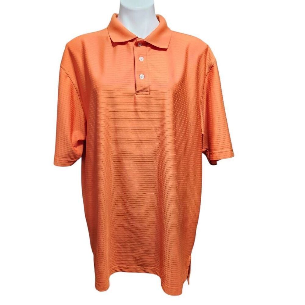 Byron Nelson ribbed polo orange XL